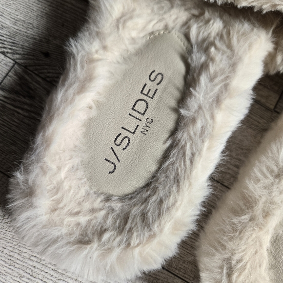 J-Slide Fax Fur Slipper Sandals - Picture 3 of 5